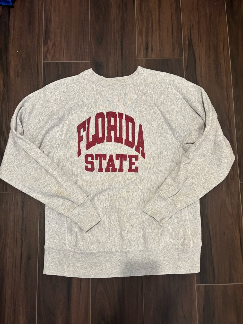 Florida State Gray Crewneck Sweatshirt with Maroon Logo
